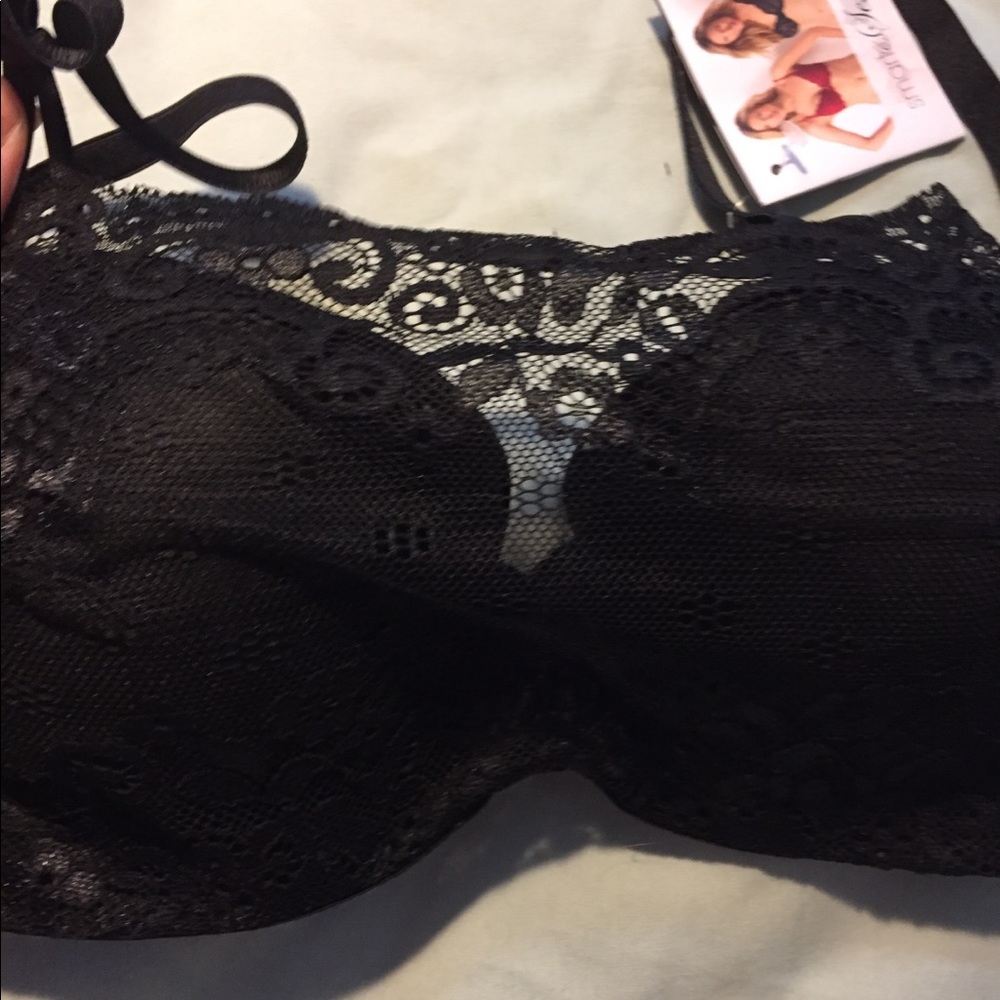 Black push up bra with cami cover